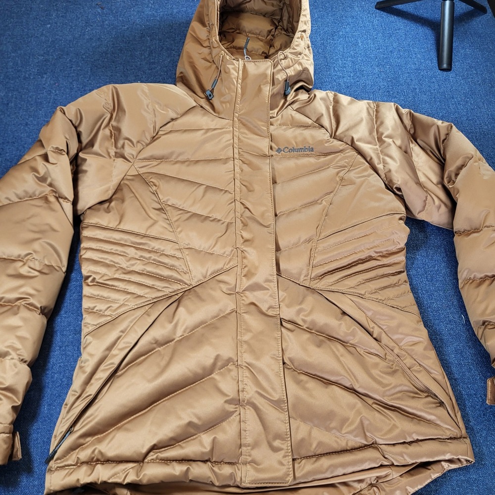 Columbia Omni-Heat Infinity 550 Lay D Down III Mid Jacket Parka Bronze Tan W Med